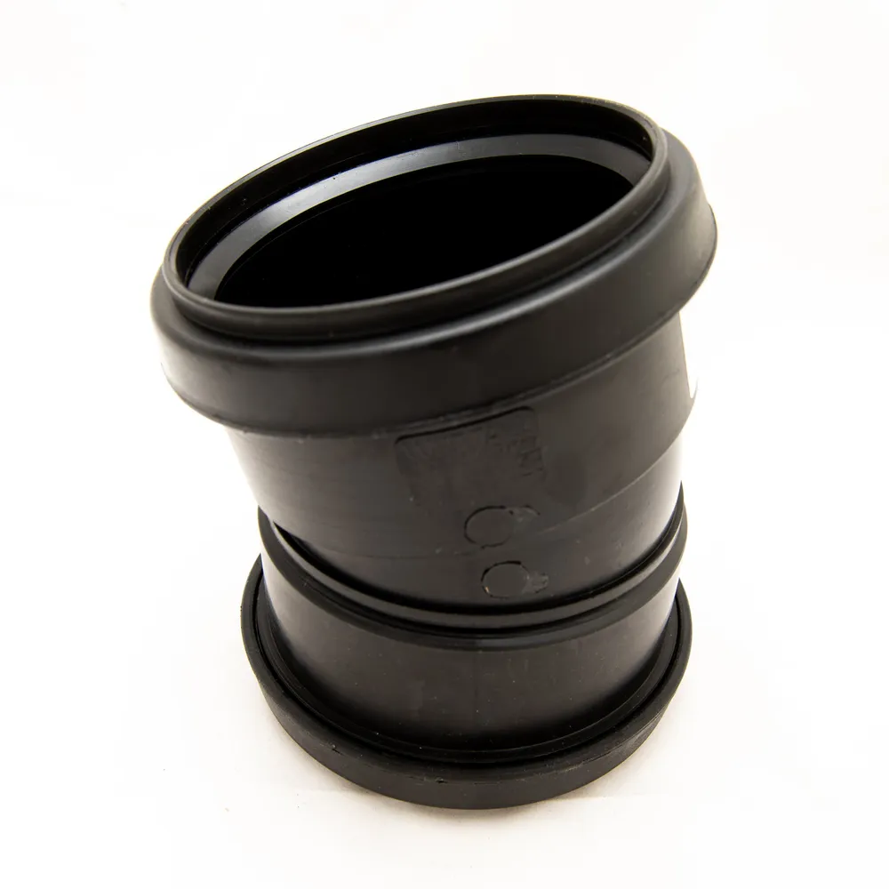 HT-PP Böj 110 mm svart 2 muffar