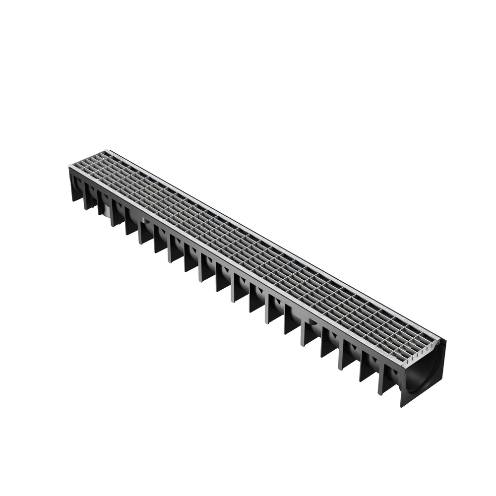 Markränna ForU 70 L=1M B125 Mesh Galvat galler