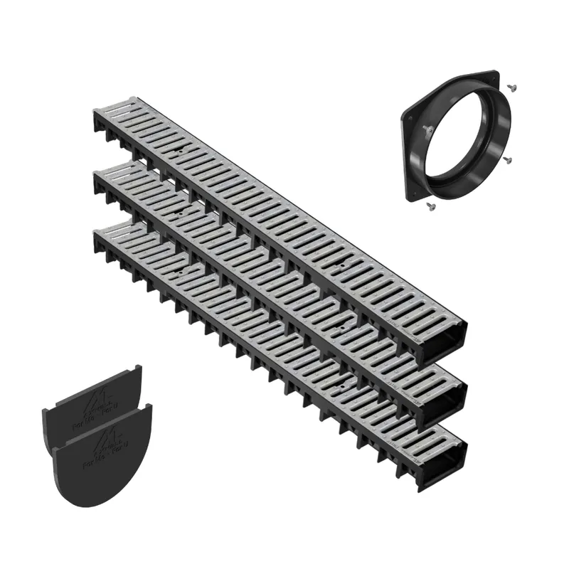 Garagepaket ForU 30 L=3M A15 Galvaniserat galler