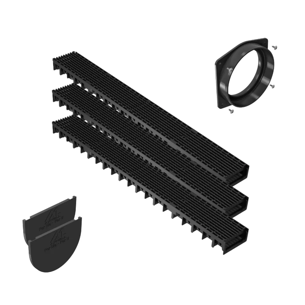 Garagepaket ForU 30 L=3M A15 Svart PP galler