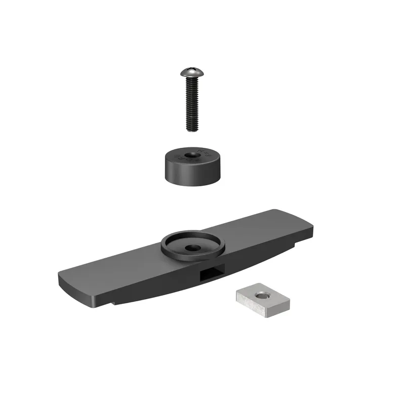 Stag och skruvar för markränna ForU H70/30 svart 2-pack