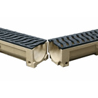 Markränna SELF 100x80mm L=1M B125 Segjärnsgaller med bottenutlopp "S"