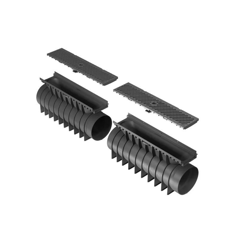 Markränna UBuild L=0,5M B125 Slitsat kompositgaller