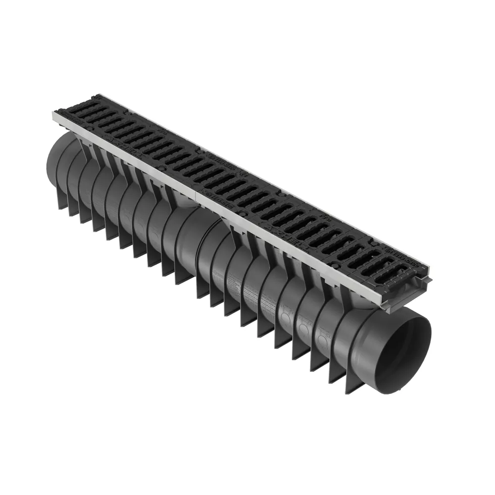 Markränna UBuild PRO L=0,5M D400 Slitsat segjärnsgaller